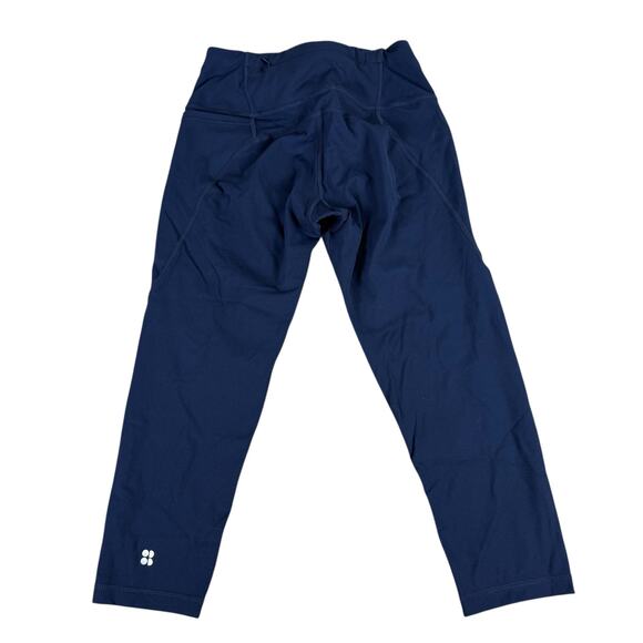 Sweaty Betty Women Navy Power Crop-50cm/20in Leggings Size XS Running Training - Picture 2 of 6